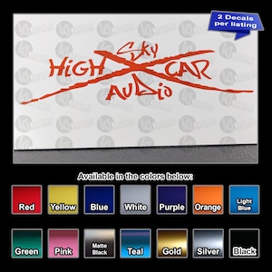 Sky High Car Audio Logo Vinyl Decals SHCA - 2 pack - REAL USPS tracking included in price - Best value on Etsy