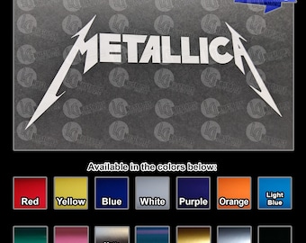 Metallica Logo Vinyl Decals - 2 pack - REAL tracking included in price - Best value on Etsy