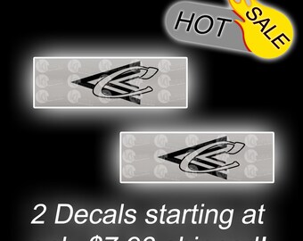 Crescendo Audio Car Audio Logo (2) Vinyl Decals - Free upgraded shipping and REAL USPS tracking included in price - Best value on Etsy