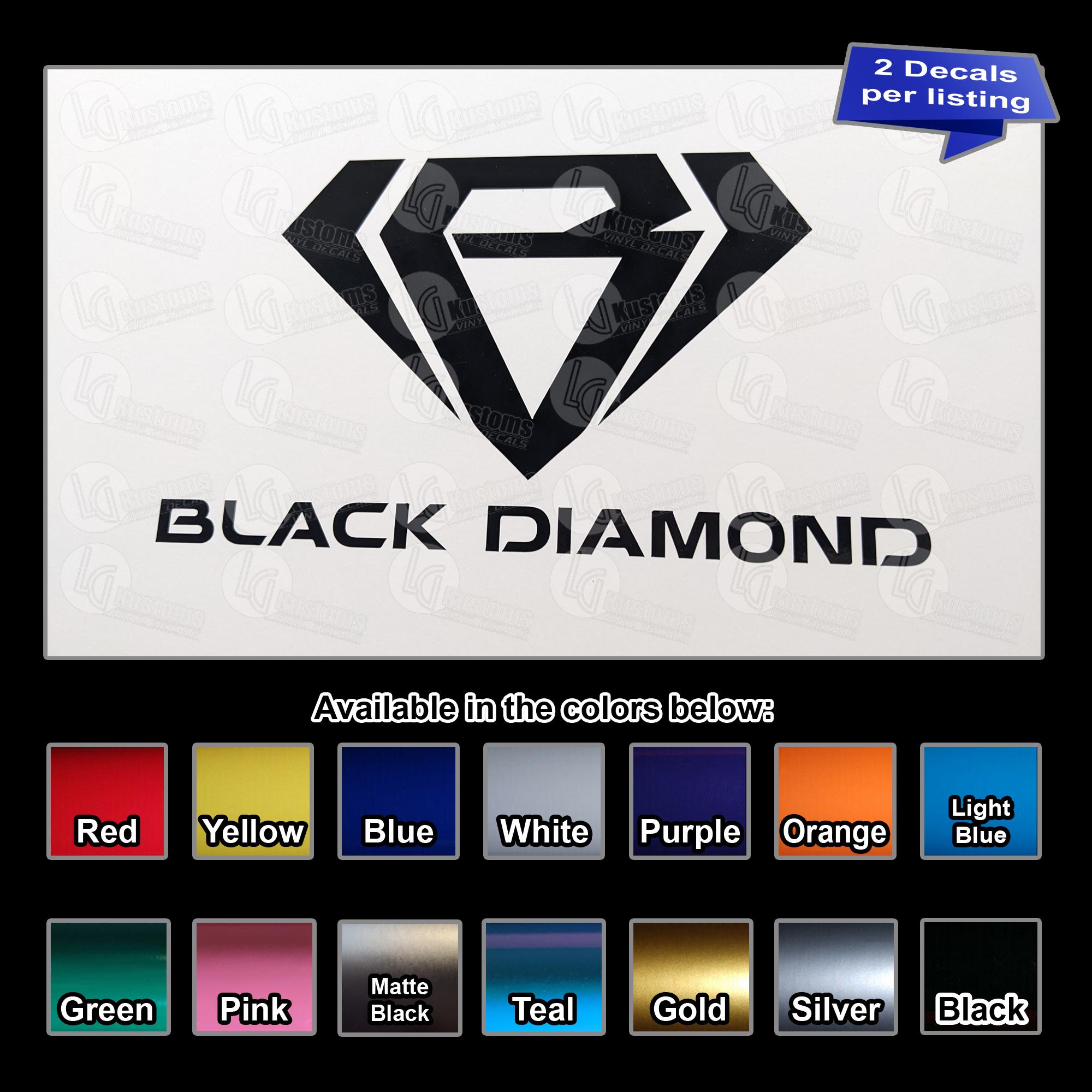 【babylclub】Diamond logo top Black 新品 Black Diamond Car Audio Logo Vinyl Decals - 2 Pack - REAL USPS