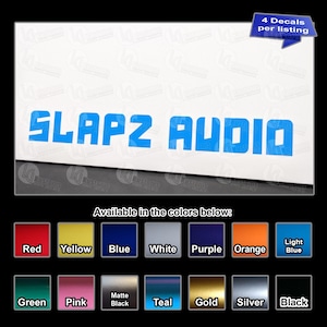 Slapz Audio Car Audio Logo Vinyl Decals - 4 pack - REAL USPS tracking included in price - Best value on Etsy