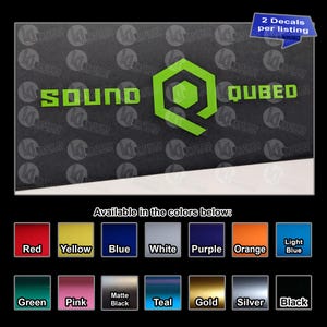SoundQubed Audio Car Audio Logo Vinyl Decals - 2 pack - REAL USPS tracking included in price - Best value on Etsy