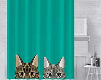 Rideau De Douche Chat Etsy Rideau De Douche Chat Etsy