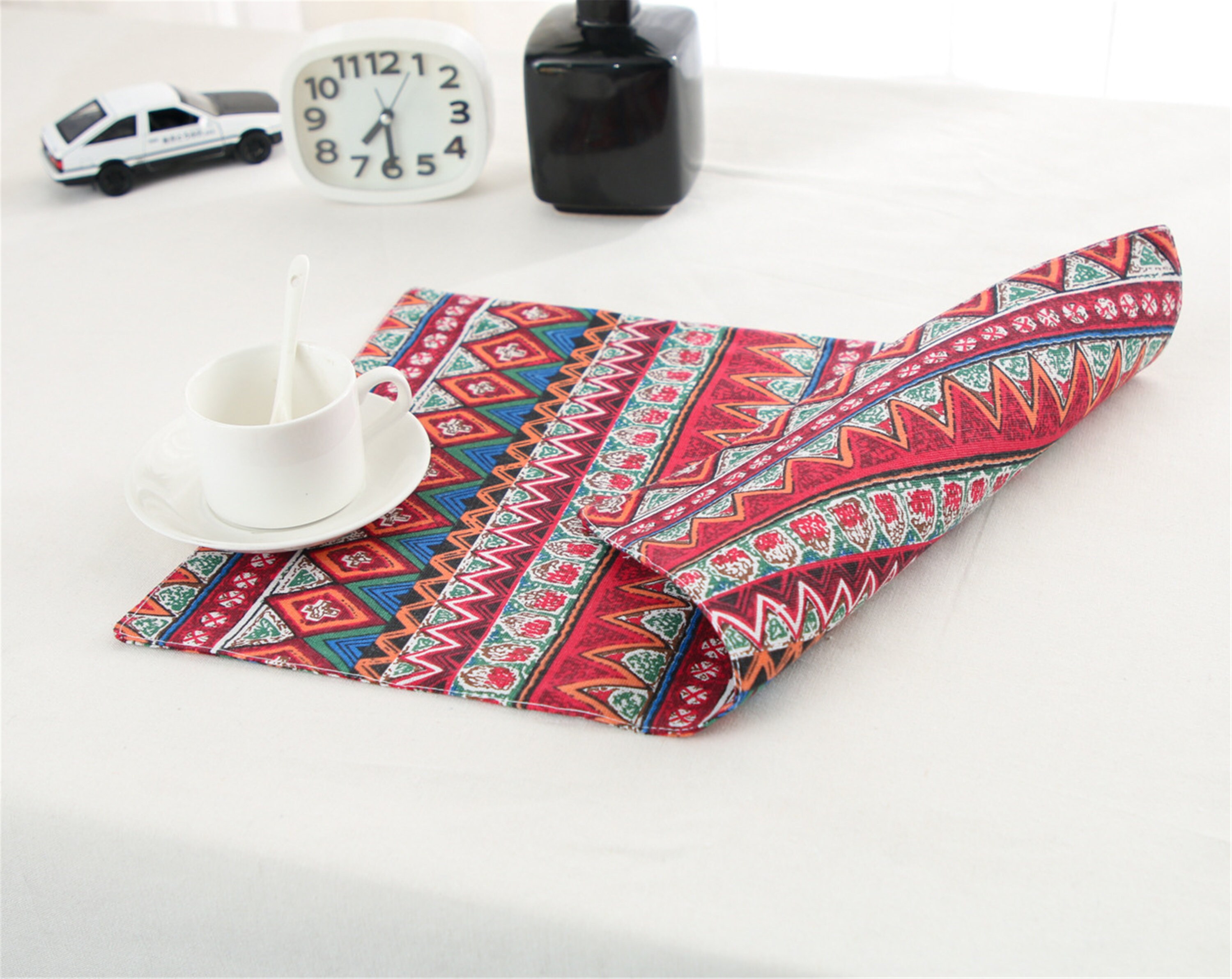 Vier pcs TischsetsTischmatte aus Baumwolle und Leinen. | Etsy