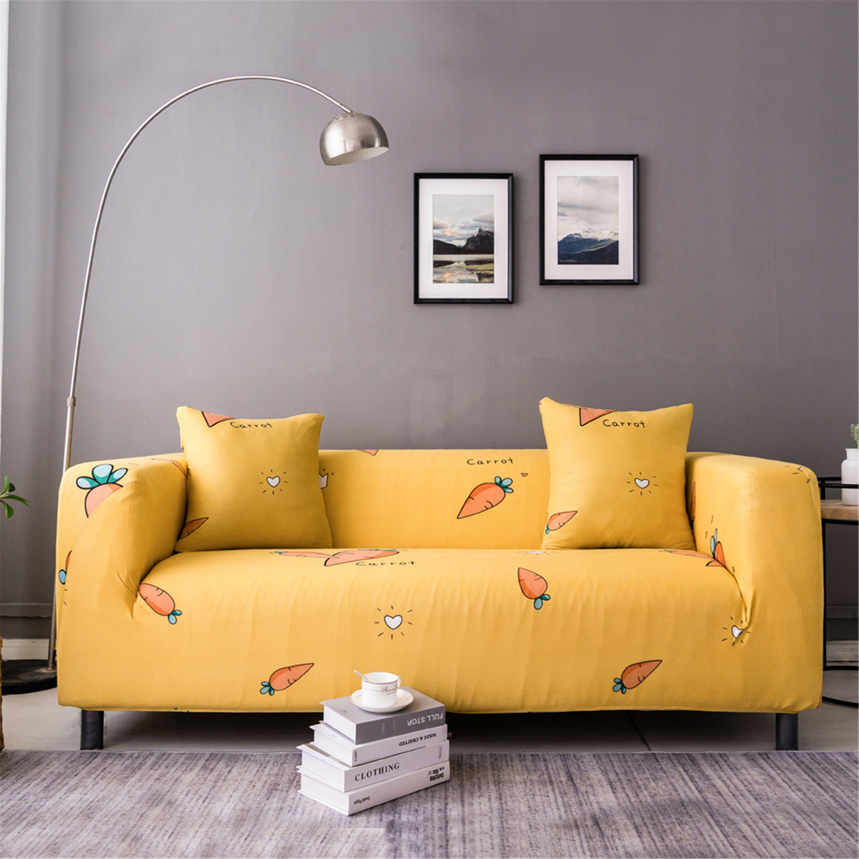 Yellow Carrot Sofa Cover Sofa Cover All Inclusive Sofa Etsy