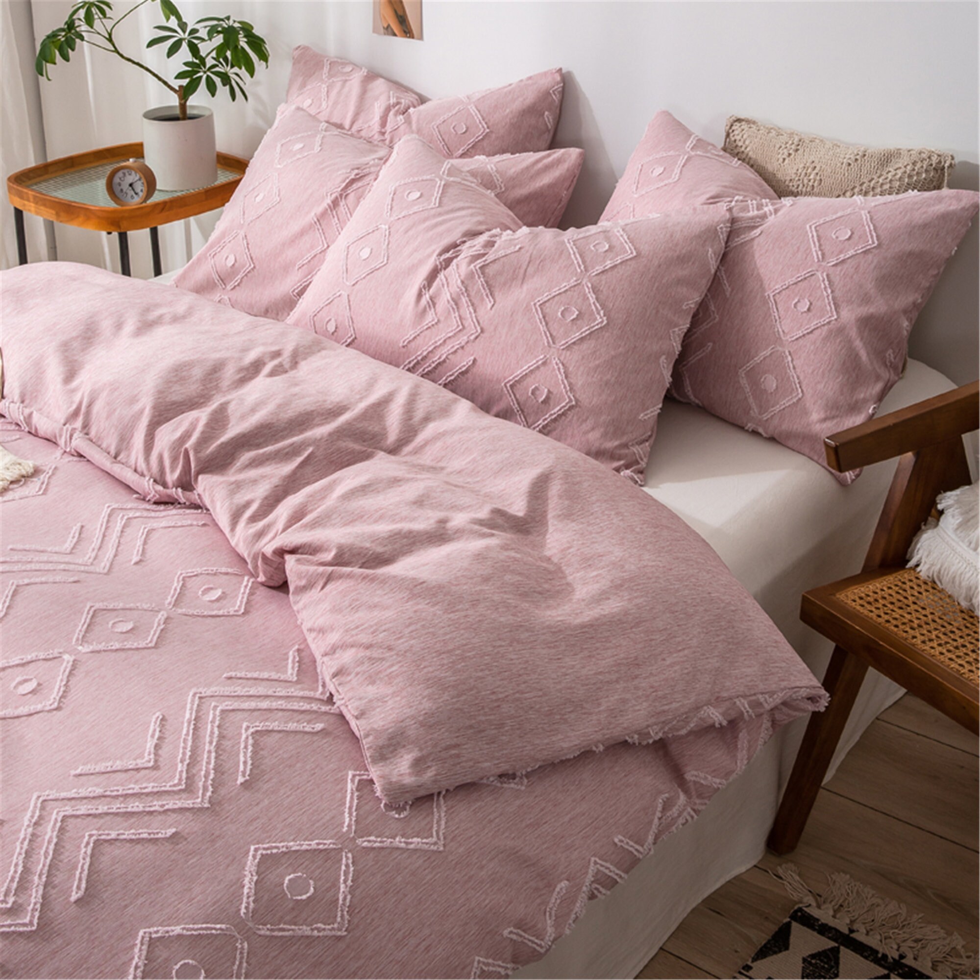 Pink Bed Linen Set.eu Size Bed Linen.girls Duvet Etsy UK