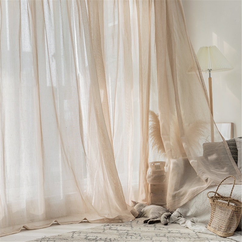 Vintage Leinen Vorhang. 1PC Böhmische Vorhang. Mullvorhang. | Etsy