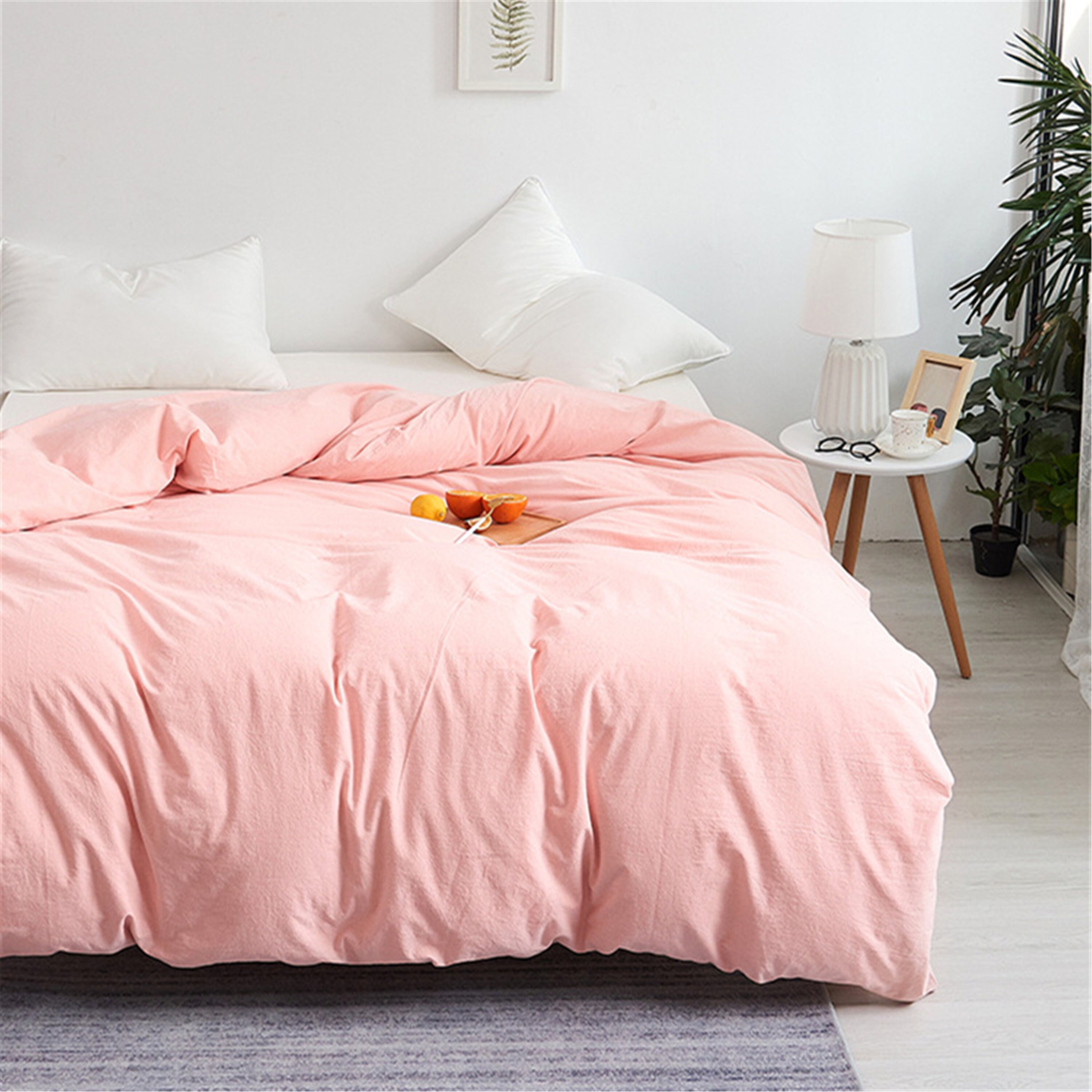 Light Pink Fresh Cotton Duvet Cover. Summer Duvet Cover. Duvet - Etsy UK