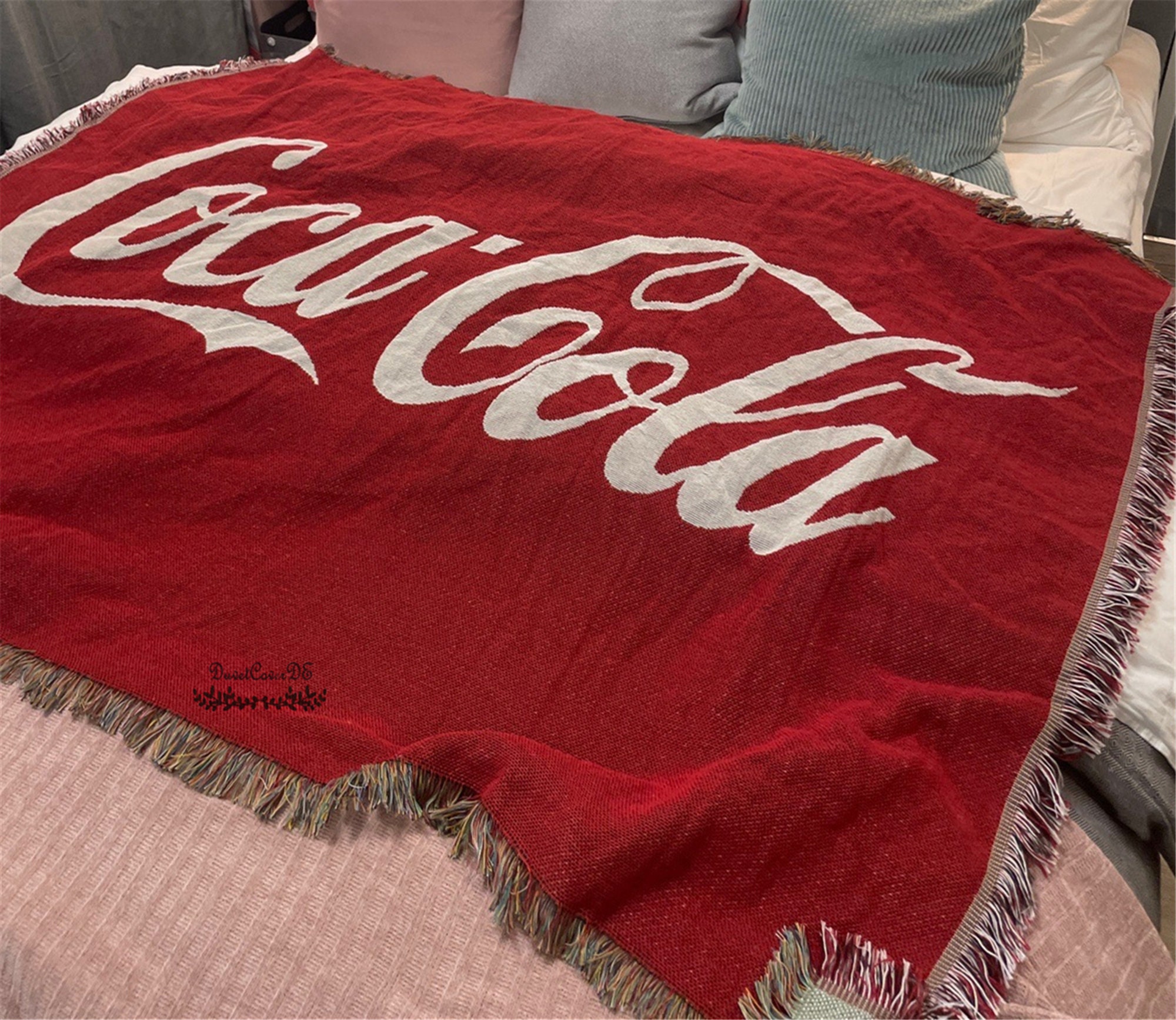 Red Cocacola Blanket.cocacola Blanket 