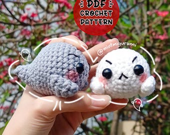 Crochet Mini Ghost Amigurumi Pattern – No-Sew Halloween Plushie (PDF Pattern)