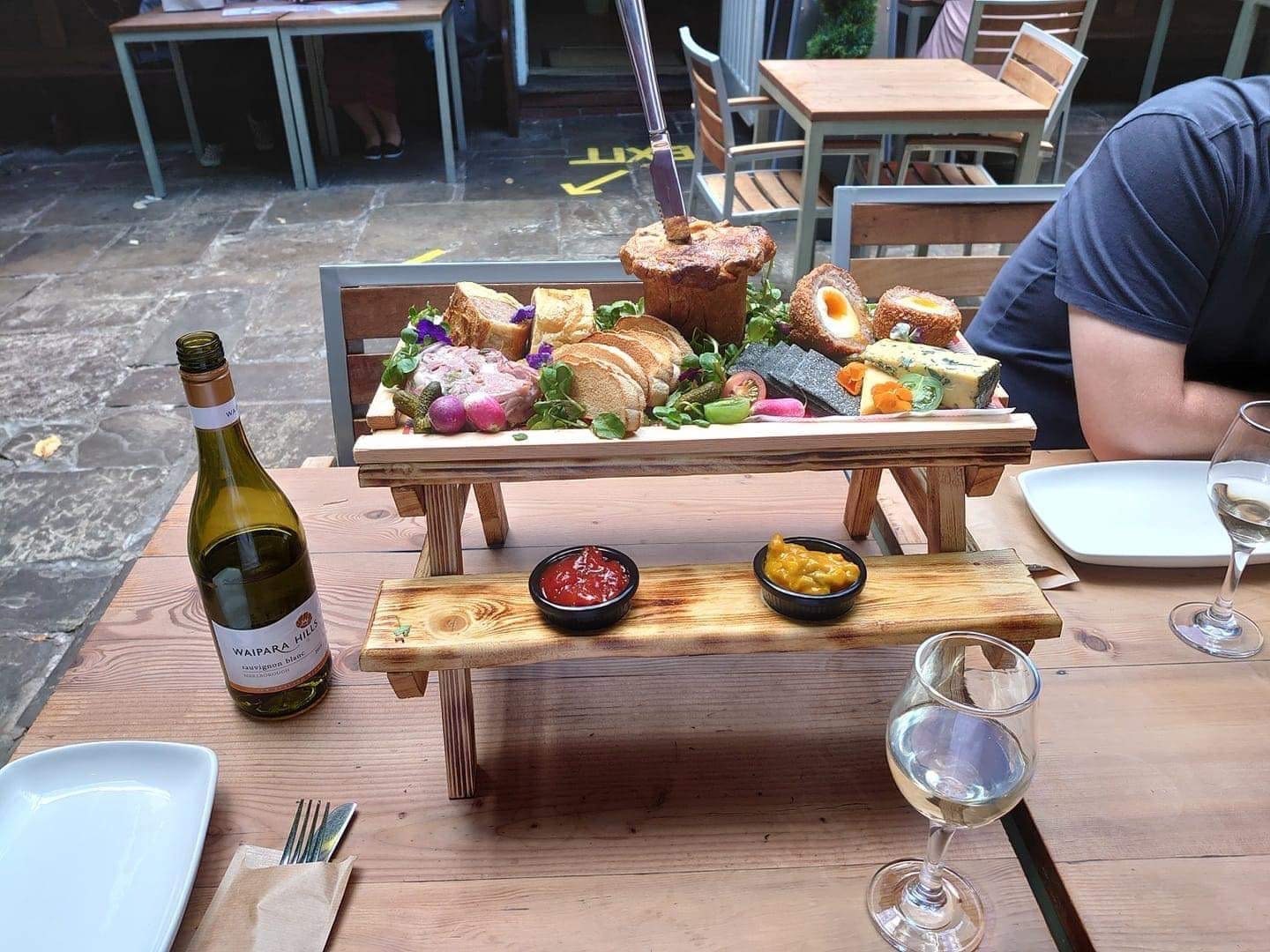 Afternoon tea picnic bench/Mini Picnic Bench/Handmade/Rustic Etsy