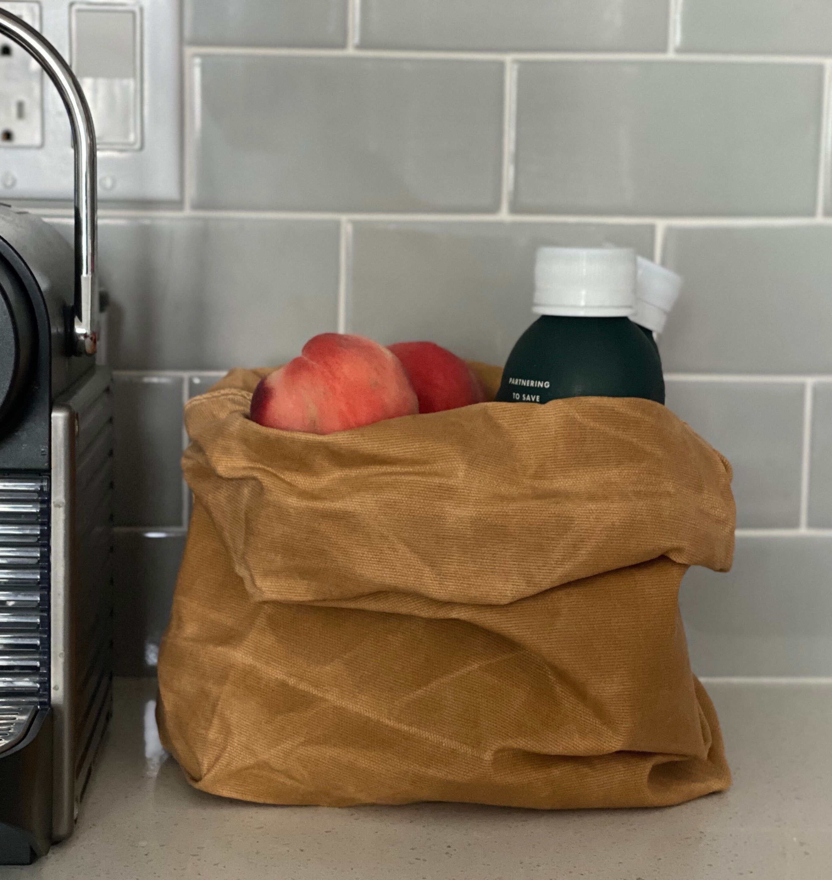 Waxed Canvas Bag Lunch Bag Storage Bag Plant Holder Bag Eco friendly Minimalist Style Etsy UK