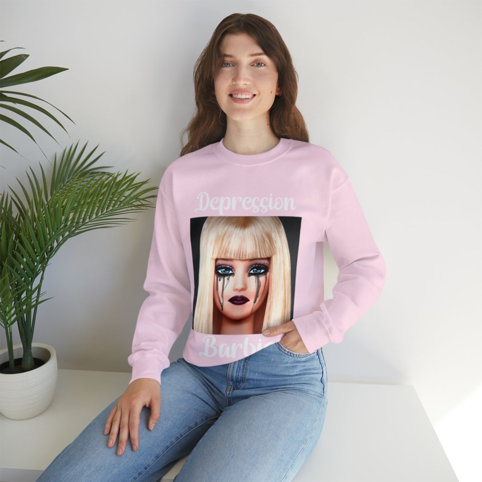 Depression Barbie Sweatshirt - Etsy
