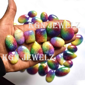 Bio Solar Quartz Gemstone Lot, Jewelry Making Gemstone, Handmade Cabochon Lot, Wholesale Lot, Mix Shape and Size Gemstone, Bulk Gemstone Lot