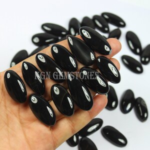 Natural Black Onyx Gemstone Lot Jewelry Making Black Onyx Cabochon Wholesale Black Onyx Semi Precious Gemstone Mix Shape and Size Gemstone