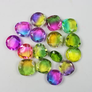 Wholesale Clear Glass Faceted Gemstone lot, Multi Color Gemstone Lot, Wholesale Gemstone Lot, Jewelry Making Lot, Cabochon, Wire Wrapping
