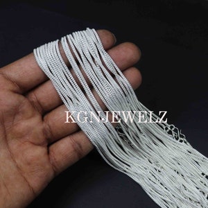 Necklace Chain Silver Bulk Chain Snake Style Necklace Silver Plated  Chains 18 Inch 1 mm Jewelry Making Wholesale Lot  Chain Gift For Mother