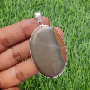 Natural American Jasper Gemstone Pendant,925 Sterling Silver Plated Necklace Jewelry Pendant, Jewelry Necklace Pendant Jewelry, Gift for her