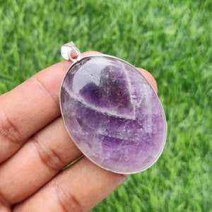 Amazing Amethyst Gemstone Pendant, Silver Plated Pendant, Crystal Jewelry ,Gemstone Jewelry Necklace Pendant Amethyst Pendant, Birthday Gift