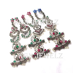 Designer Glass Vintage Earrings Lots, Silver Plated Earrings Lot Mix Shape Earrings, Wholesale Earrings Lots, Wholesale Jewelry Earrings Lot
