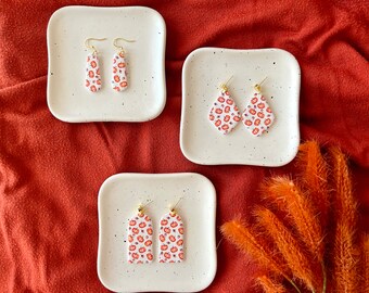 Pumpkin Patch Earrings, Pumpkin Clay Earrings, Pumpkin Earrings, Pumpkin Teardrops, Fall Clay Earrings, Fall Earrings, Autumn Clay Earrings