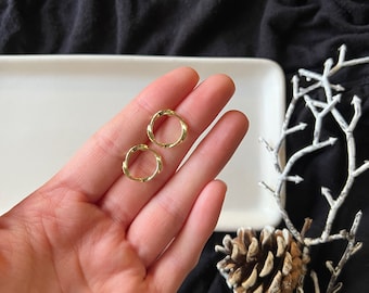 Minimalistic Studs, Gold Studs, Dainty Gold Studs, Neutral Gold Studs, Twisted Gold Studs, Gold Earrings