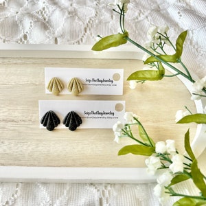 Glitter Clay Studs, Glitter Stud Earrings, Gold Glitter Studs, Black Glitter Studs, Formal Clay Studs, Formal Stud Earrings, Dressy Earrings