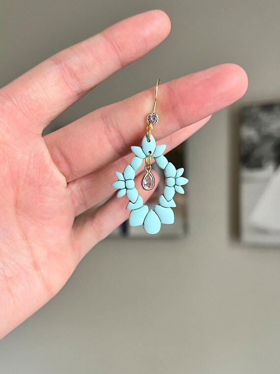 Unique Clay Earrings Detail Clay Earrings Bright Clay Earrings Floral Clay Earrings Charm Earrings Polymer Clay Earrings Clay Earrings Etsy