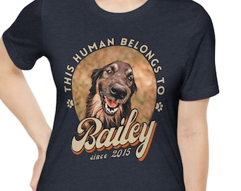 Custom Dog Shirt, Custom Pet Shirt, Dog Lover T-Shirt, Dog Lover Gift, Dog Photo Custom Shirt, Dog Owner T Shirt, Custom Vintage Shirt