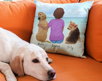 Custom Pet Pillow, Dog Pillow, Pet Photo Pillow, Dog Mom, Personalized Pet Pillow, Pet Loss Gift, Dog Throw Pillow, Cat Lover Gift, memorial