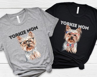 Personalizado Yorkie camisa, Yorkie mamá camisa, personalizado Yorkshire Terrier camisa, perro mamá camisa, regalo de perro para ella, regalo amante del perro, Yorkie camiseta