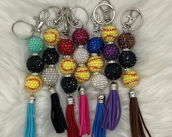 Softball Keychain