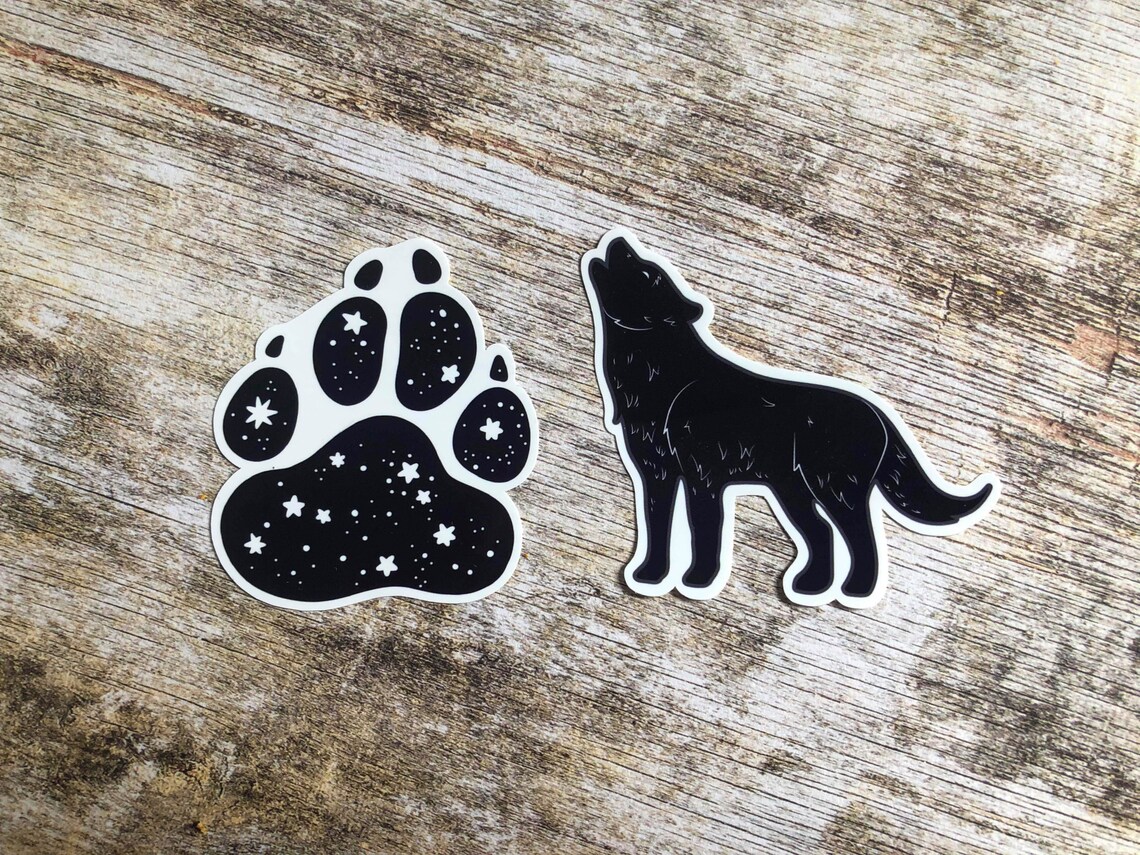 Wolf Stickers Paw Sticker Laptop Decals Cute Stickers Best Etsy