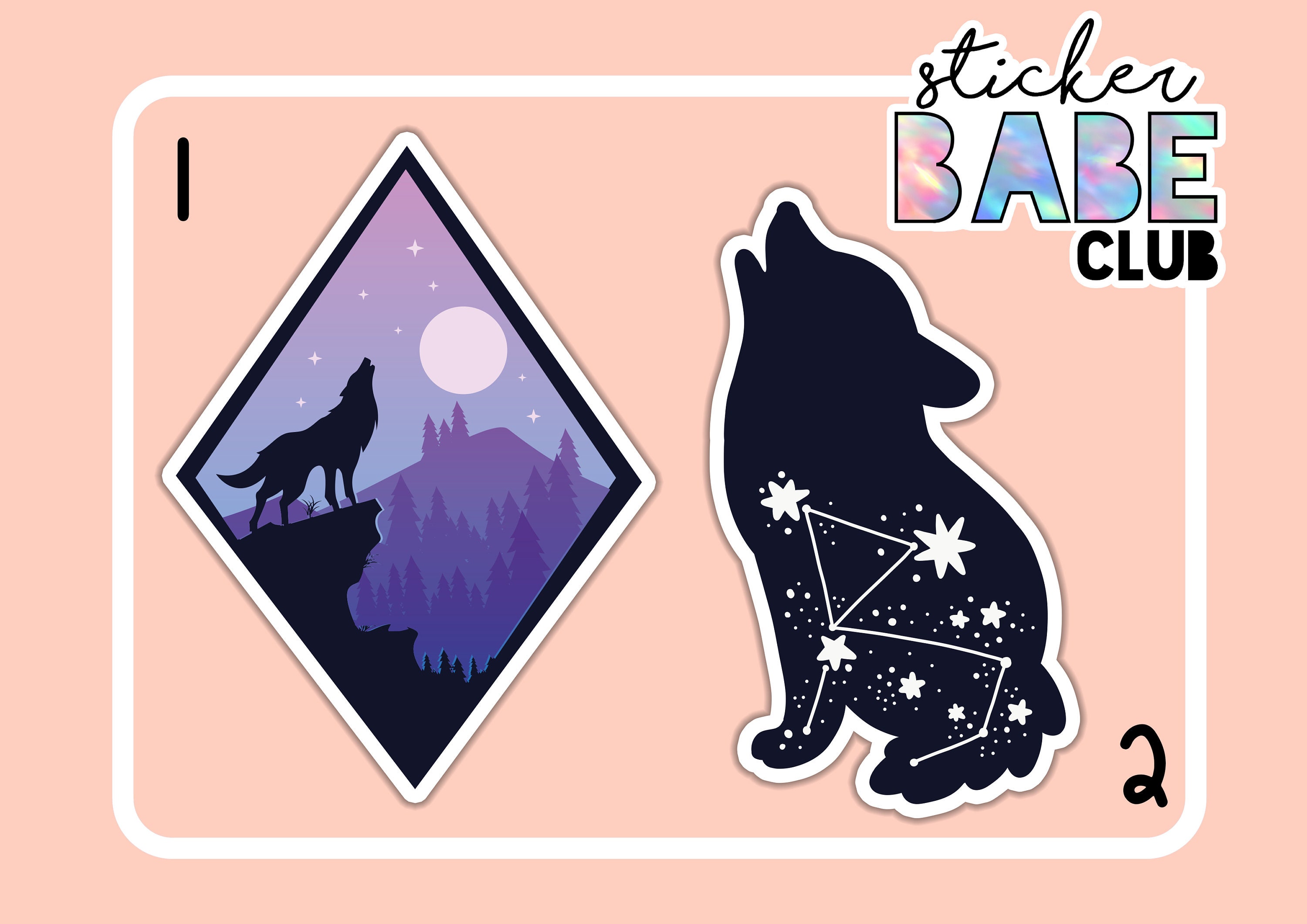 Wolf Sticker Animal Sticker Laptop Decal Cute Stickers Etsy