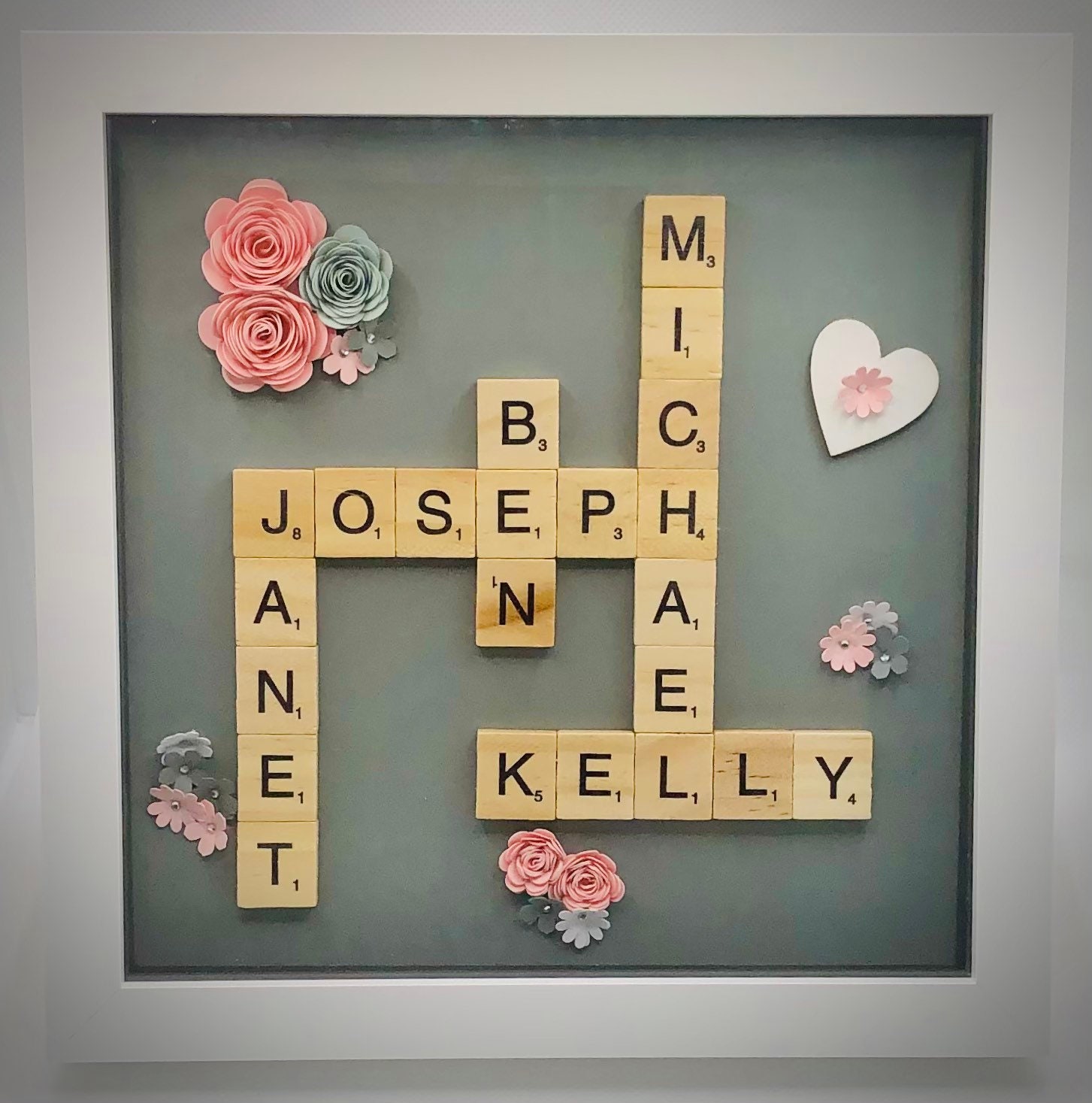 Marco de azulejos Scrabble personalizado | Etsy