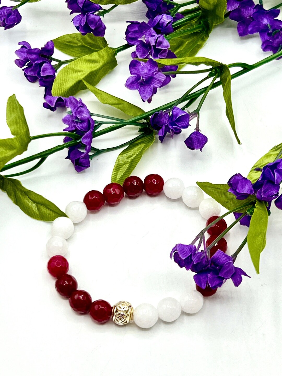 Crystal Healing Bracelet for Pain and Immunity Made With Ruby Etsy