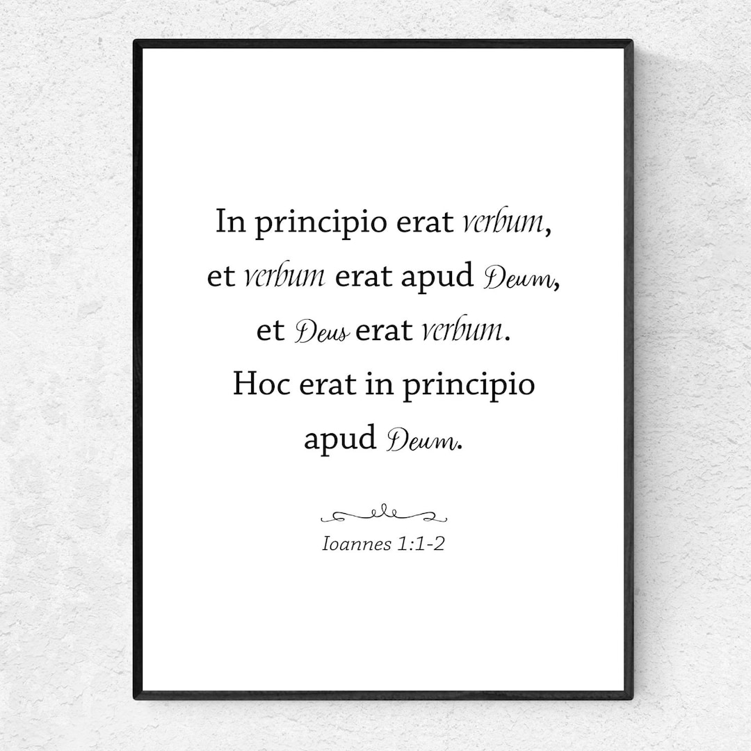 Latin Scripture Wall Art John 11, Printable Latin Bible Verses, in the