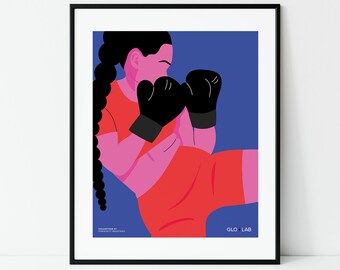 Female Fitness Poster - Etsy