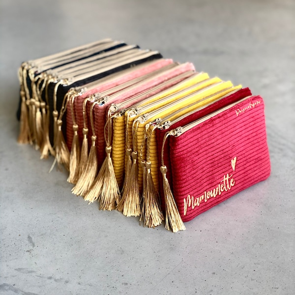 Pochette velours personnalisée