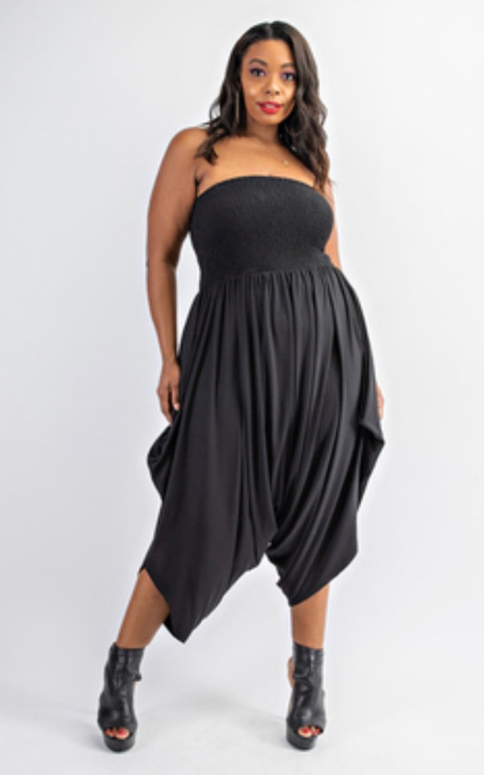 Tube Top Harem Jumpsuit Etsy