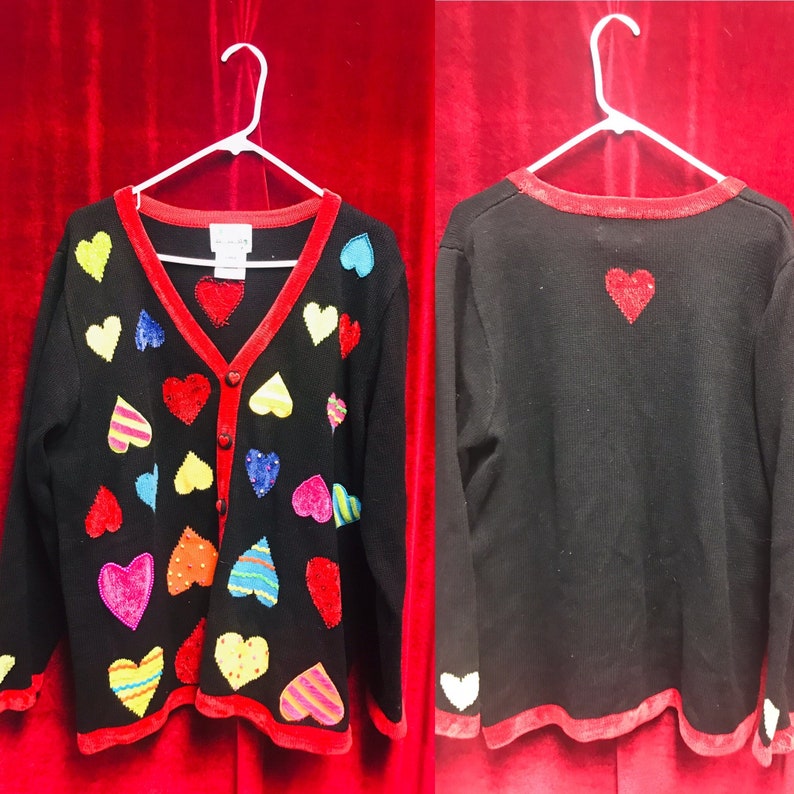 sweater with hearts all over