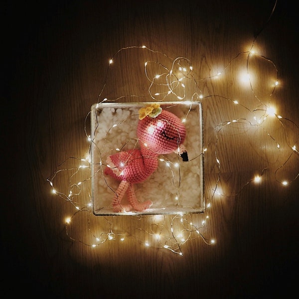Flamant rose animal en peluche kawaii esthétique amigurumi tendance peluche mignonne livraison offerte
