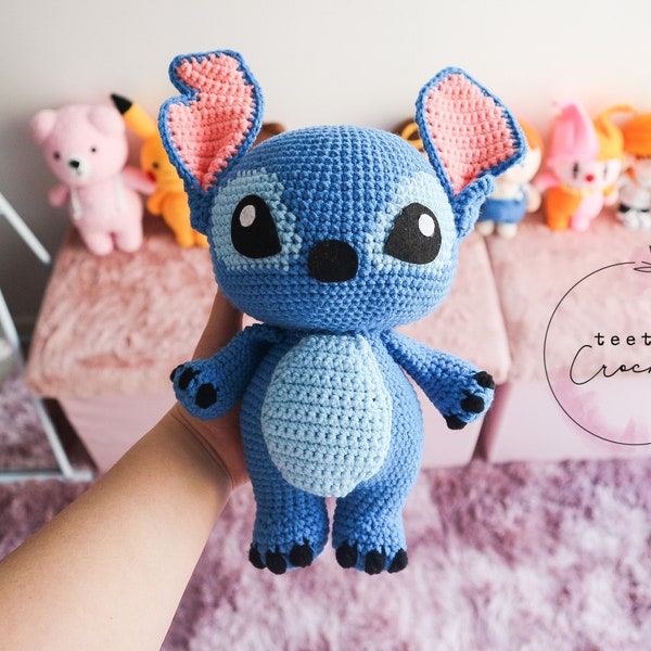 Peluche Stitch en laine fait main idéal pour enfants et adultes