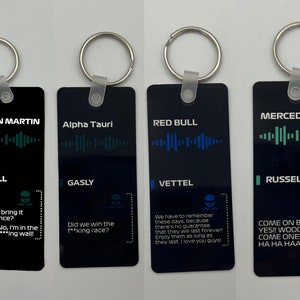 Formula 1 board radio keychain F1 Keychain Formula 1 Keychain Boardradio Driver keychain image 3