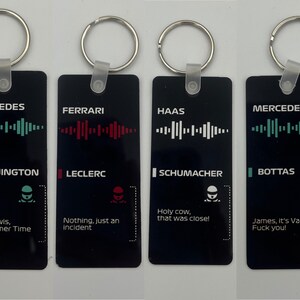 Formula 1 board radio keychain F1 Keychain Formula 1 Keychain Boardradio Driver keychain image 9