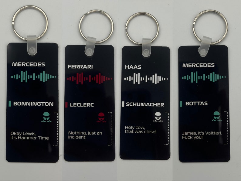 Formula 1 board radio keychain F1 Keychain Formula 1 Keychain Boardradio Driver keychain image 9