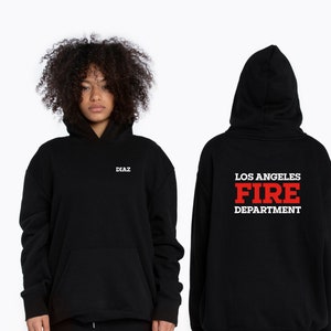 Los Angeles Fire department 9-1-1 hoodie 911 Evan Buckley trui LAFD black trui great maten Trui Eddie Diaz tv series hoodie DIAZ
