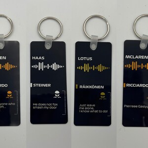 Formula 1 board radio keychain F1 Keychain Formula 1 Keychain Boardradio Driver keychain image 4