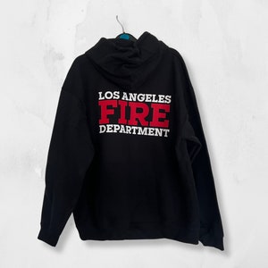 Los Angeles Fire department 9-1-1 hoodie 911 Evan Buckley trui LAFD zwarte trui grote maten Trui Eddie Diaz tv serie hoodie afbeelding 5