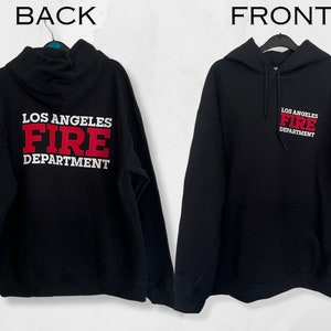 Los Angeles Fire department 9-1-1 hoodie 911 Evan Buckley trui LAFD black trui great maten Trui Eddie Diaz tv series hoodie image 2
